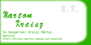 marton kreisz business card